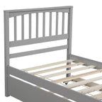 Piattaforma doppia con letto estraibile, struttura del letto in legno con testiera e pediera per la camera da letto