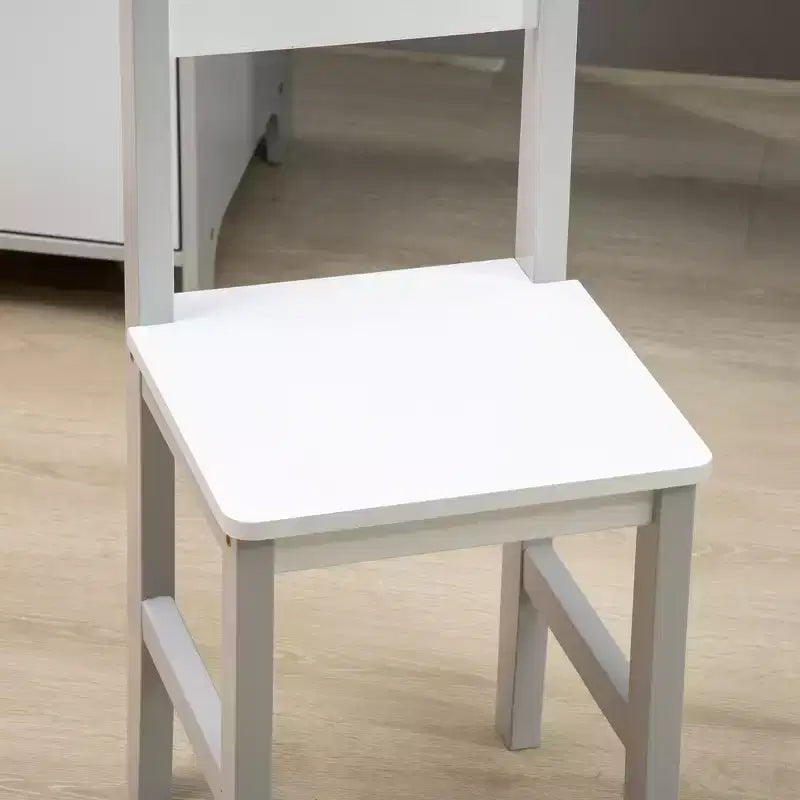 Set scrivania e sedia per bambini e neonati, scrivania da studio per bambini, mobili per bambini con lavagna - Grigio