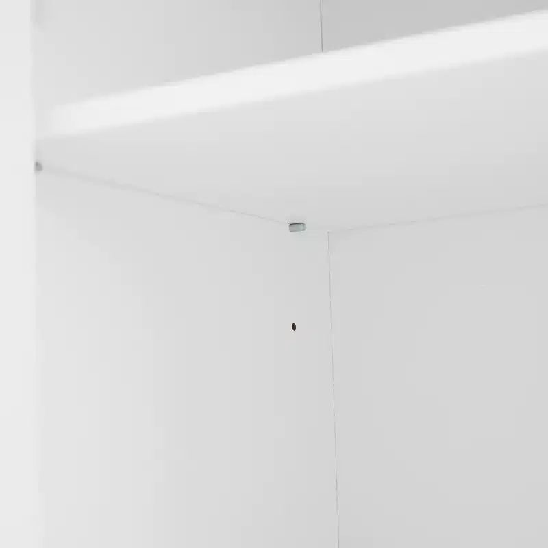 Mobiletto da Bagno Indipendente con Cassetto, Ripiani Regolabili, Ante con Cerniere Ammortizzate, Finitura Verniciata Durevole, Bianco - ModernLuxe