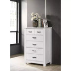 Cassini 31 White 5-Drawer Chest
