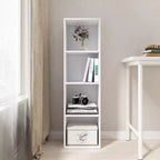 Libreria Etagere in legno alta 41,93 pollici con 4 ripiani regolabili