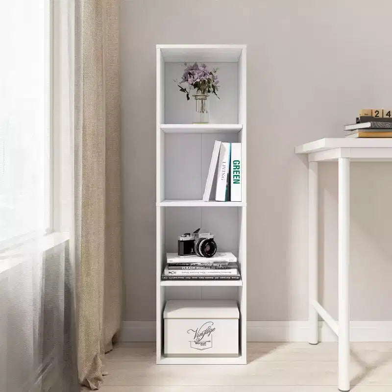 Libreria Etagere in legno alta 41,93 pollici con 4 ripiani regolabili