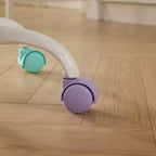 Sedia da Ufficio in Pelliccia Sintetica di Coniglio - Base in Metallo, Girevole Regolabile, Sedia da Toilette, Viola