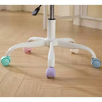 Sedia da Ufficio in Pelliccia Sintetica di Coniglio - Base in Metallo, Girevole Regolabile, Sedia da Toilette, Viola