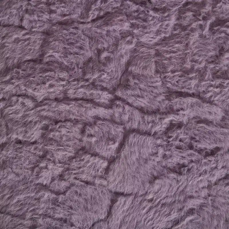 Sedia da Ufficio in Pelliccia Sintetica di Coniglio - Base in Metallo, Girevole Regolabile, Sedia da Toilette, Viola
