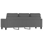 Divano 3 Posti Grigio Scuro Tessuto 100% Poliestere, Metallo, Textilene, Schiuma