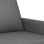 Divano 3 Posti Grigio Scuro Tessuto 100% Poliestere, Metallo, Textilene, Schiuma