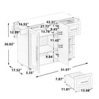 Isola da Cucina con Piano a Ribalta e Cassetti, Carrello da Cucina Mobile con Ripiani, Credenza Pieghevole da Pranzo