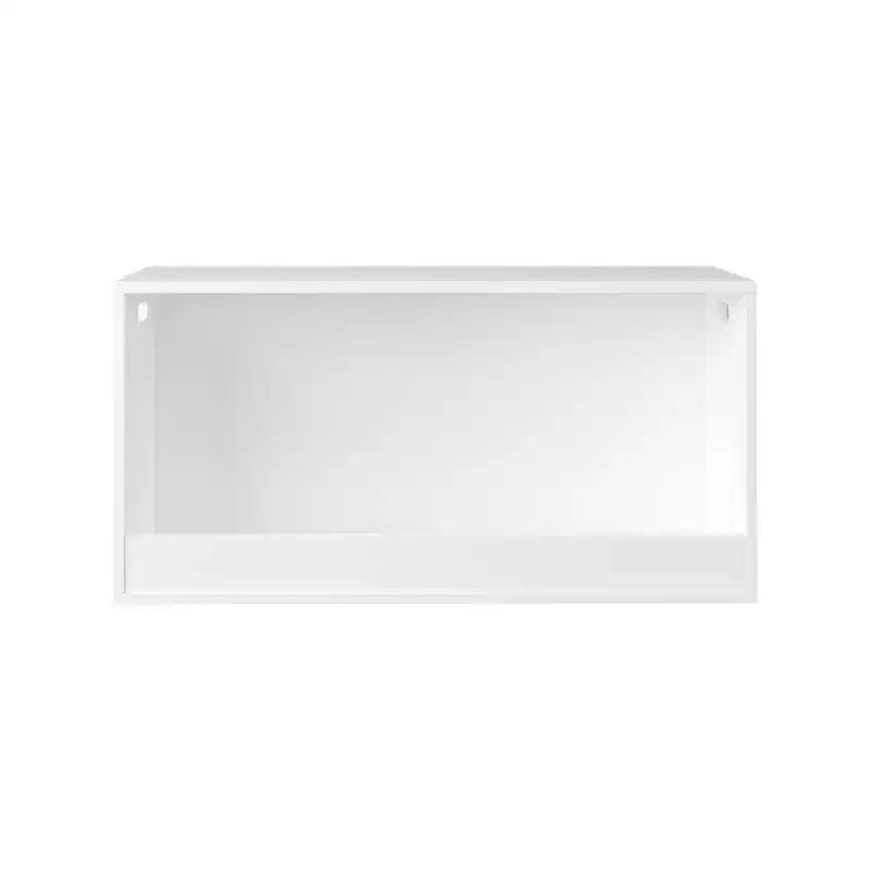 Contenitore Portagiochi Aperto per Bambini, Cesta Contenitore in Legno, Grande Spazio - Bianco