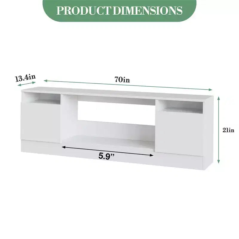Mobile porta TV moderno con illuminazione a LED, dotato di armadietti e mensole, adatto per camere da letto e soggiorni.