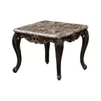 Tavolino, Legno Noce Scuro, Dettagli Intagliati, 71 cm