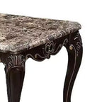 Tavolino, Legno Noce Scuro, Dettagli Intagliati, 71 cm