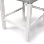 Set di 2 Sgabelli da bar Pritzker ad altezza bancone, bianco antico: Borchie, Rivestimento in Lino - HOMES: Inside + Out