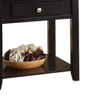 Tavolino d'appoggio Malachi 56 cm nero - Acme Furniture: Piano sollevabile, contenitore, gambe affusolate, mensola