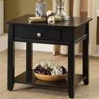 Tavolino d'appoggio Malachi 56 cm nero - Acme Furniture: Piano sollevabile, contenitore, gambe affusolate, mensola