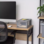 Cassettiera portatutto in plastica impilabile e compatta con ante trasparenti